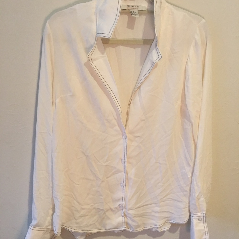 Off White Business Casual Top